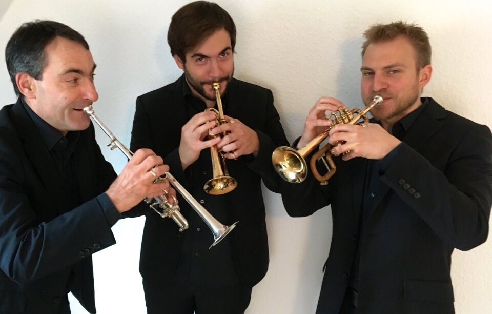 Die drei Trompeter Ekkehard Kleinbub, Alexander Kirn und Christof Skupin